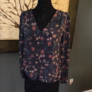 Floral V-Neck Women's Top